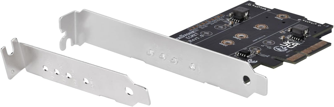 Silverstone SST-ECM27-1er-Steckplatz-NVMe-und-2er-Steckplatz -SATA-M.2-SSD-zu-PCI-E-x4-Adapterkarte