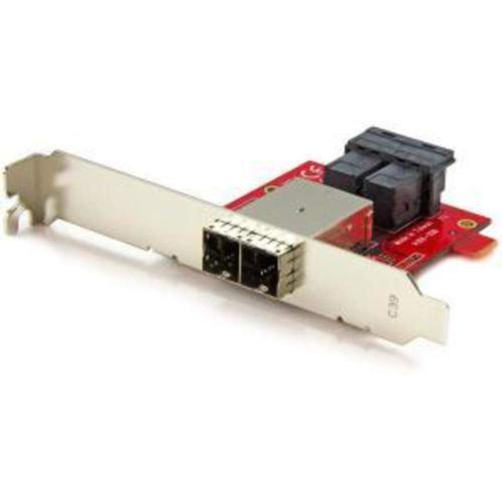 StarTech.com Mini-SAS Adapter, Dual SFF-8643 auf SFF-8644, Voll und Low-Profile Slotblech, 12Gbit/s,