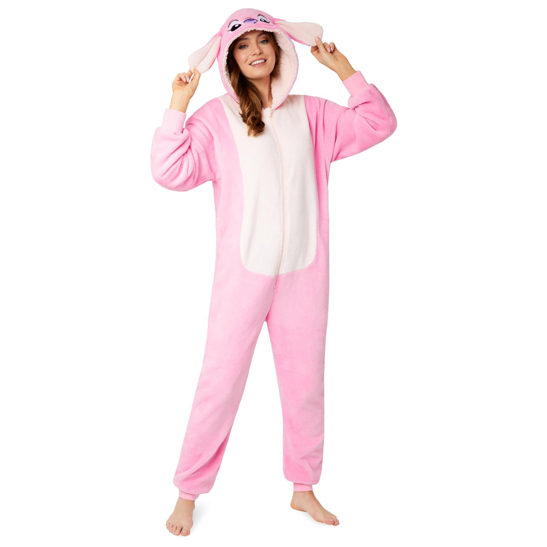 Disney Onesie Damen - Stitch Einteiler Pyjama - Eeyore, Minnie, Maleficent Schlafanzug Onesie - Grös