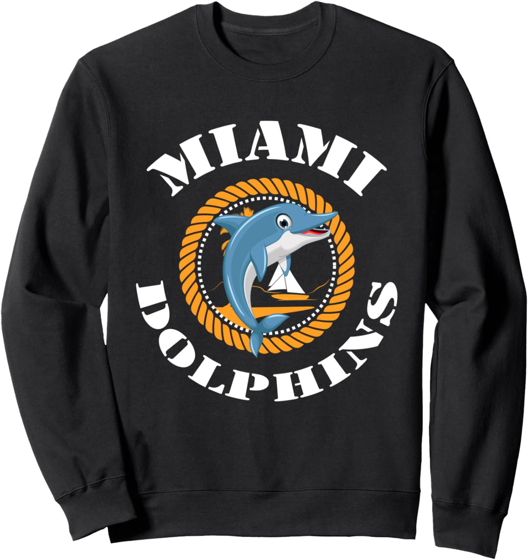 Retro Miami Delfin Vintage niedlich Sweatshirt