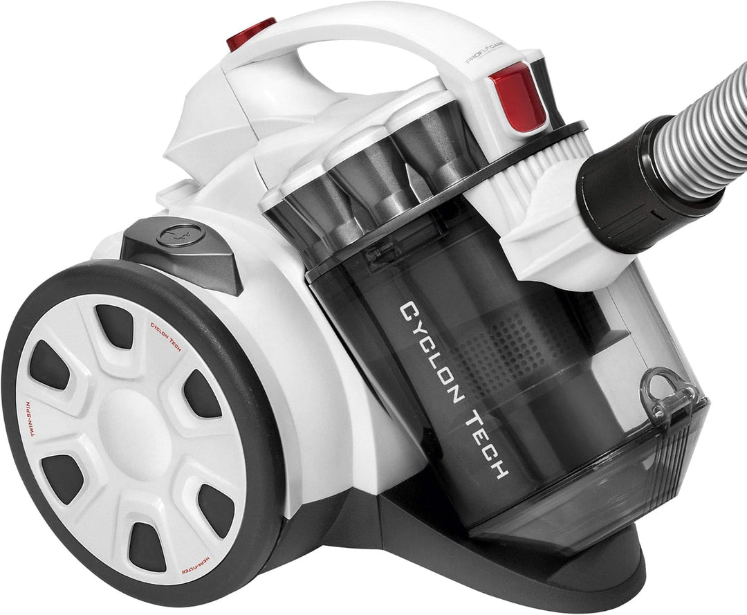 ProfiCare® Staubsauger Beutellos für Parkett, Teppich, Fliesen, 700 Watt Bodenstaubsauger mit HEPA-F