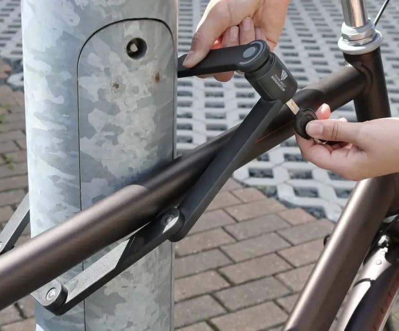 Ruhr-West Manufaktur Fahrradschloss mit hohe Sicherheit – Faltschloss für Fahrrad, Motorrad, E-Bike