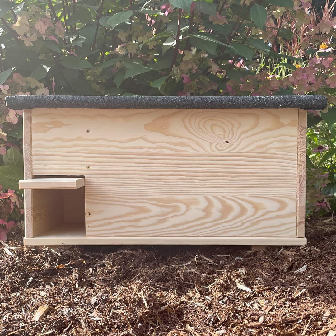 gartenetage Igelhaus mit Rattenklappe & Labyrinth-Eingang/Igelhaus Winterfest mit Boden Katzensicher