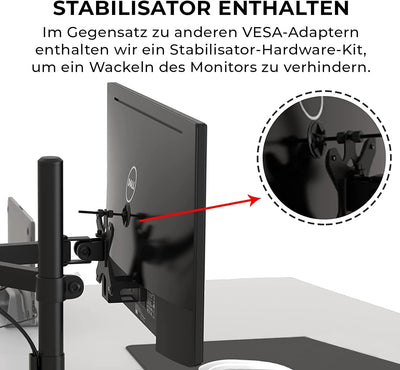 HumanCentric VESA Mount Adapter für Dell SE2416HX, SE2717HX, SE2717H, S2216M, S2216H, SE2716H, SE221