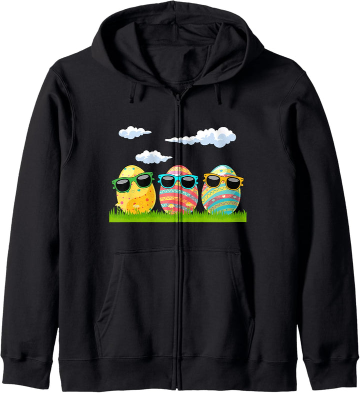 Coole Ostereier Sonnenbrille Frohe Ostern Kapuzenjacke