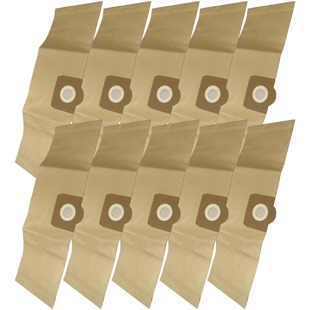 10 Industrie- Baustellen- Gewerbe- Heavy Papier Staubsaugerbeutel kompatibel für Kärcher A2201, 6.95