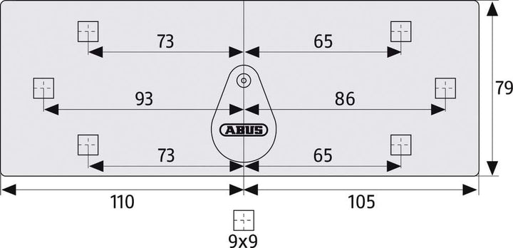 ABUS Ersatzteile 141/200 integraler Bügel schwarz 51439 ABS141200BLK