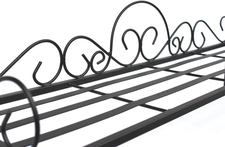DanDiBo Blumenregal Metall Schwarz 75 cm Blumenständer Mi Blumenbank Blumentreppe Pflanzentreppe Blu