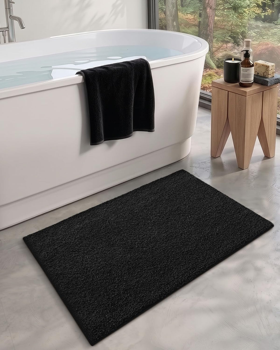 COLOR&amp;GEOMETRY Kleine Badteppiche rutschfest Waschbar Absorbierende Badvorleger Weiche Badezimmertep