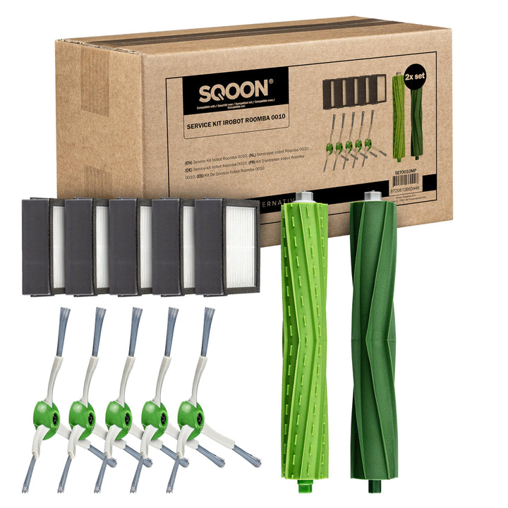 Serviceset XL geeignet für iRobot Roomba i3, i3+, i7, i7+, i4, i6, i6+, i8, i8+, E5, E6, E7, 2x dopp