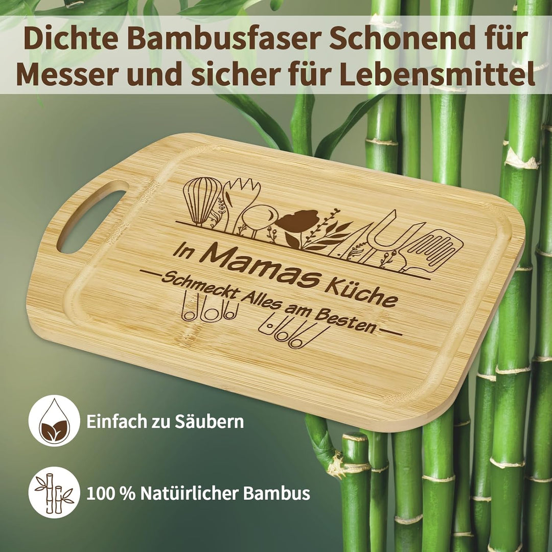 Geschenke für Mama - Schneidebrett aus Bambus, Mama Geschenk, Schneidebrett Mutter, Geschenk für Mut