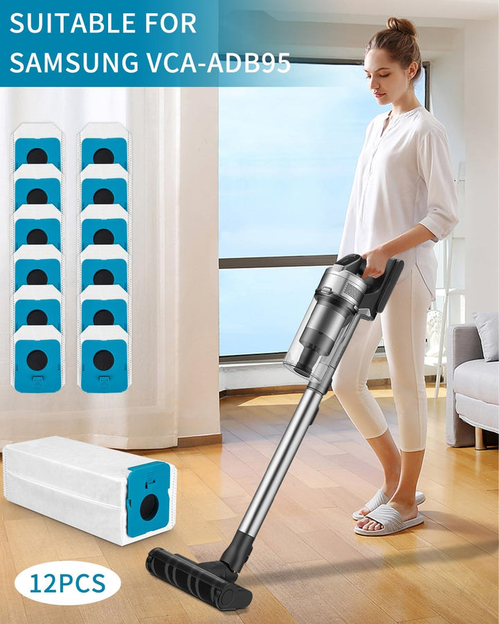 12 Stück Staubbeutel für Samsung VCA-ADB952 Bespoke Jet Reinigungsstation Ersatzbeutel