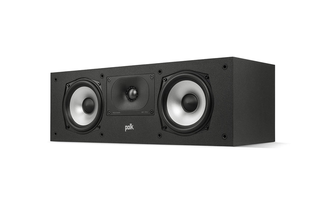 Polk Audio Monitor XT30 Center Lautsprecher, Hi-Res Zertifiziert, kompatibel mit Dolby Atmos und DTS