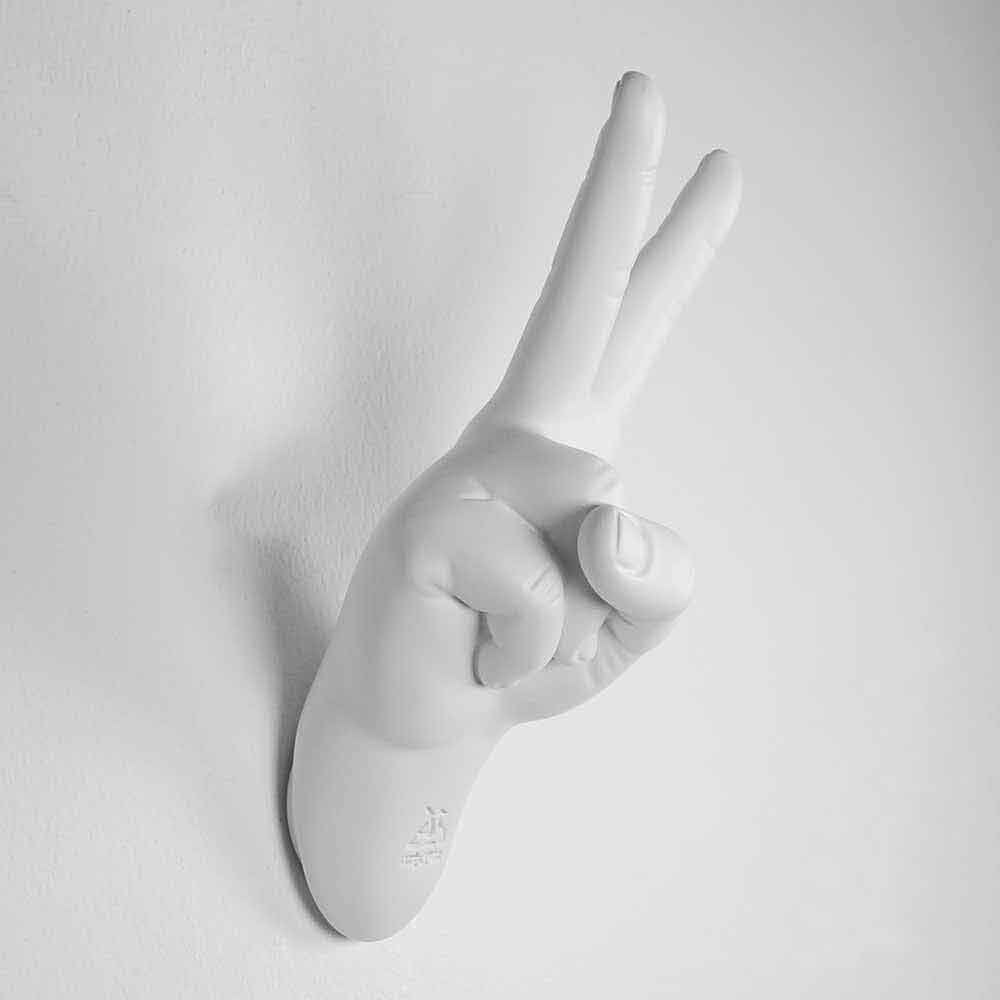 Wandaufhänger Wandhacken Vittoria matte weiss Made in Italy