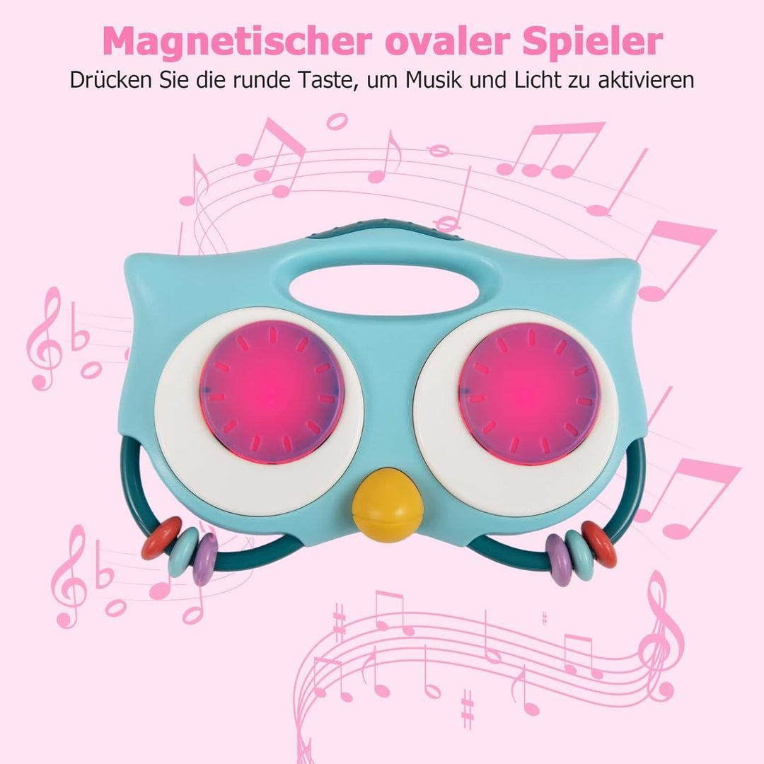 COSTWAY Lauflernwagen Baby, Lauflernhilfe mitovalem Spieler & Formen-Sortierer, Laufhilfe mit Rassel