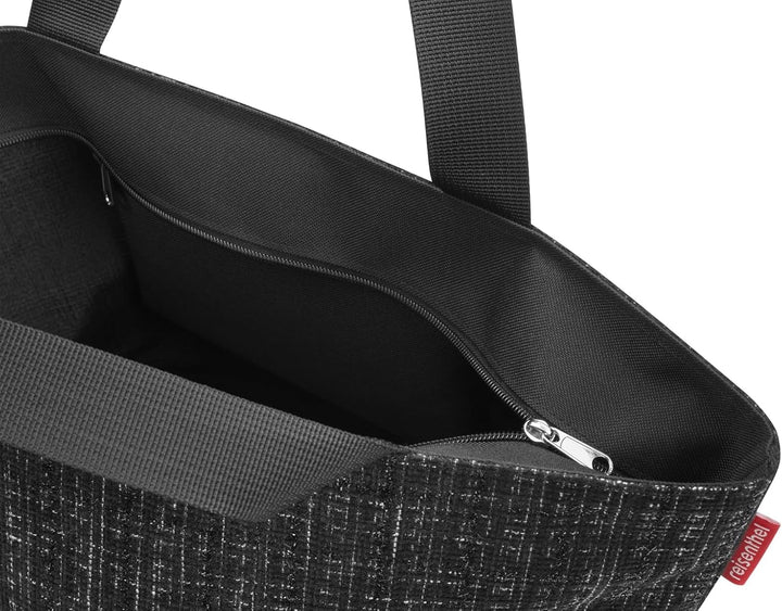 reisenthel shopper bouclé black – Geräumige Shopping Bag und edle Handtasche in einem – Aus wasserab