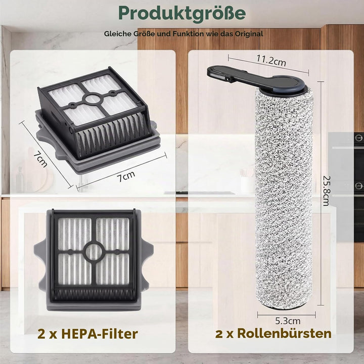 5 Zubehörset für Tineco Floor One Stretch S6/S7 Stretch Ultra/Switch S6/i6 Stretch Nass und Trockens
