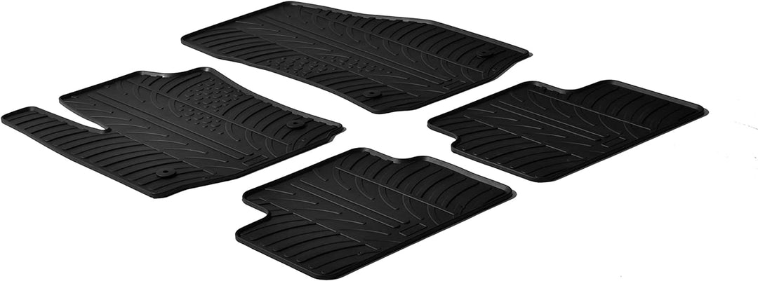 Gledring Satz Gummimatten kompatibel mit Opel Meriva B 2010- (T Profil 4-teilig + Montage-clips)