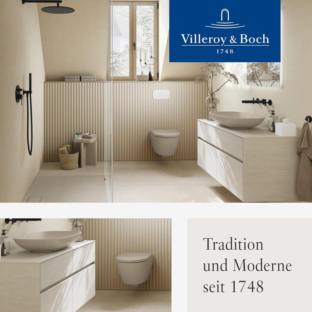 Villeroy & Boch Subway 3.0 WC-Sitz, Toilettendeckel mit Absenkautomatik, abnehmbarer Toilettensitz a
