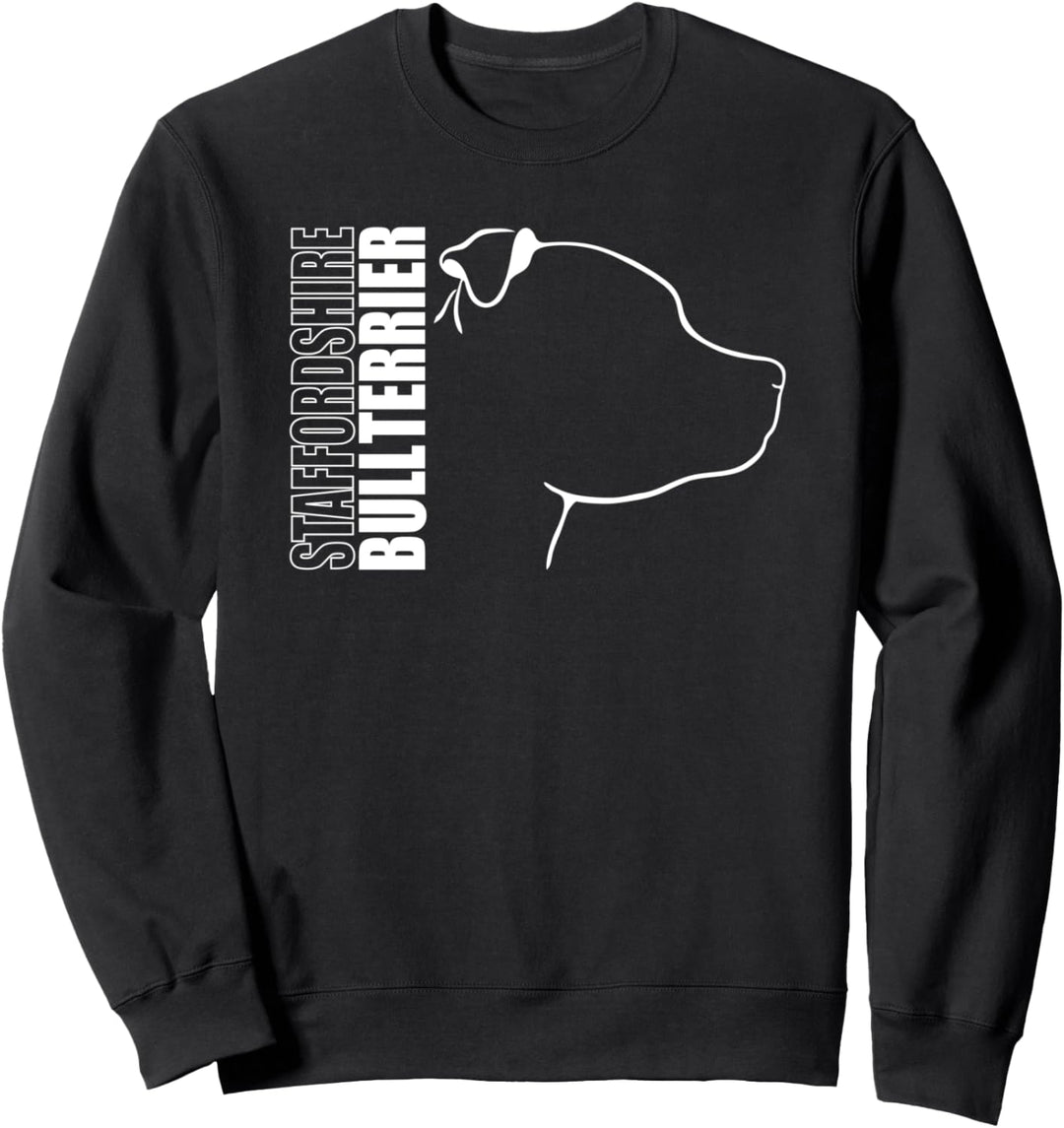 Wilsigns Staffordshire Bullterrier Profil Geschenk Hunde Sweatshirt
