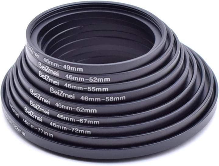 9Stück Kamera Objektiv Filter Ring Kompatibel für 46mm Kamera Objektiv,46-49/46-52/46-55/46-58/46-62