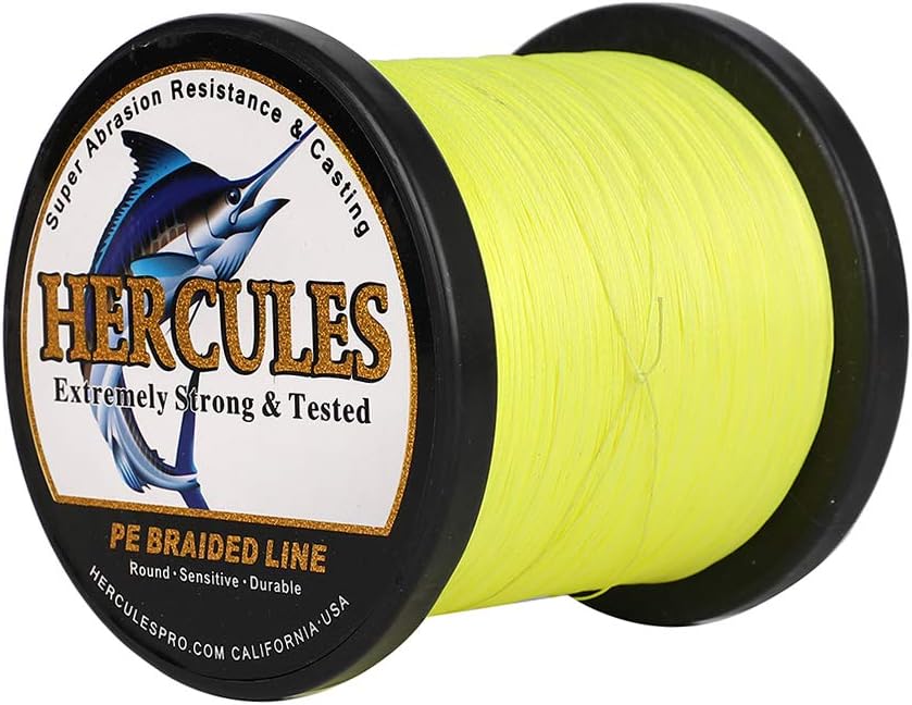 HERCULES Super Cast 100m - 2000m Yards Geflochtene Angelschnur 10lb - 300lb Test für Salzwasser Süss