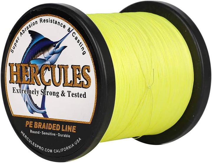 HERCULES Super Cast 100m - 2000m Yards Geflochtene Angelschnur 10lb - 300lb Test für Salzwasser Süss