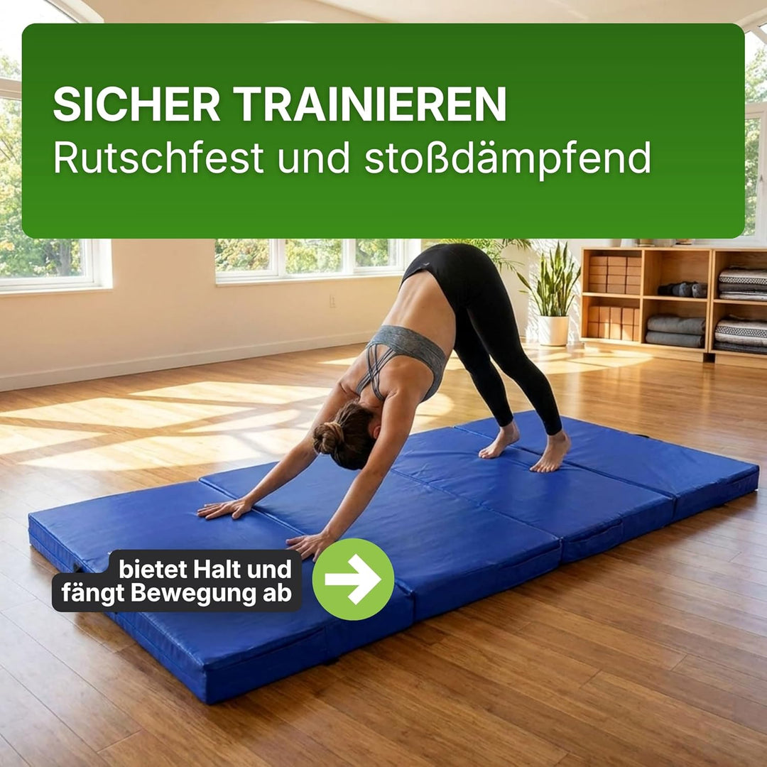 Gartenpirat Universal Bodenmatte 200x100x10 cm Sportmatte Kinder Weichbodenmatte 4-teilig klappbar B