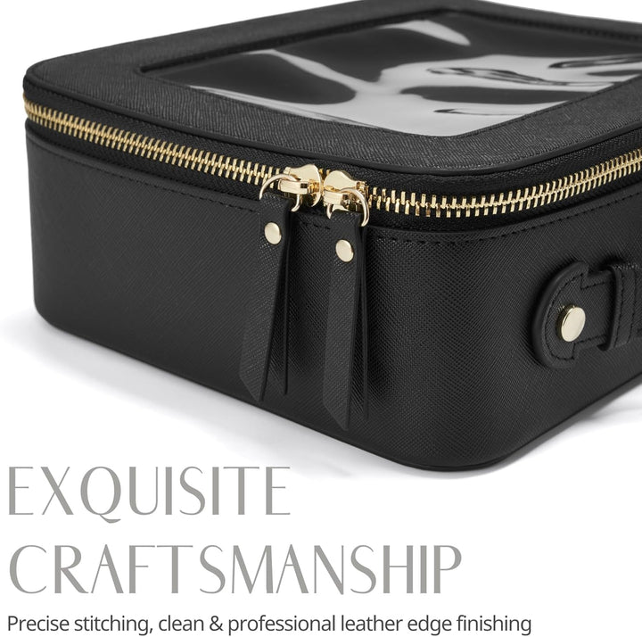 Popvibe Transparente Make-up-Tasche, Reise-Kosmetiktasche, transparenter Kulturbeutel mit Reissversc