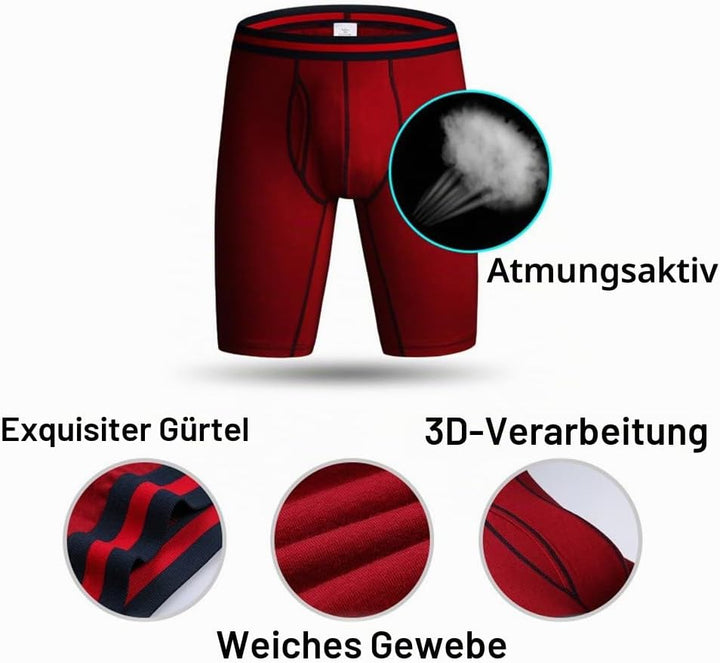 Nuofengkudu Herren Boxershort Langes Bein Sport Fitness Unterhosen Männer Unterwäsche Retroshorts Pa