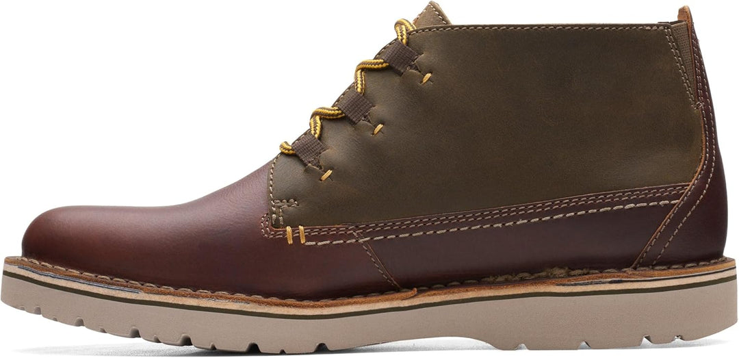 Clarks Herren Eastford Mid Chukka-Stiefel 40 EU Dark Brown Combination, 40 EU Dunkelbraune Kombi