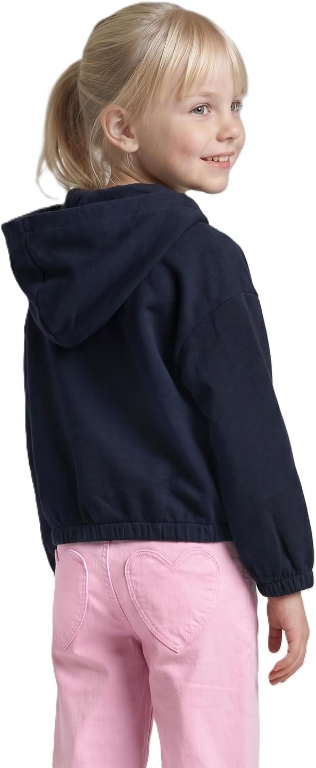 Tom Tailor Mädchen Kinder Cropped Sweatjacke mit Stickerei 128-134 10668 - Sky Captain Blue, 128-134