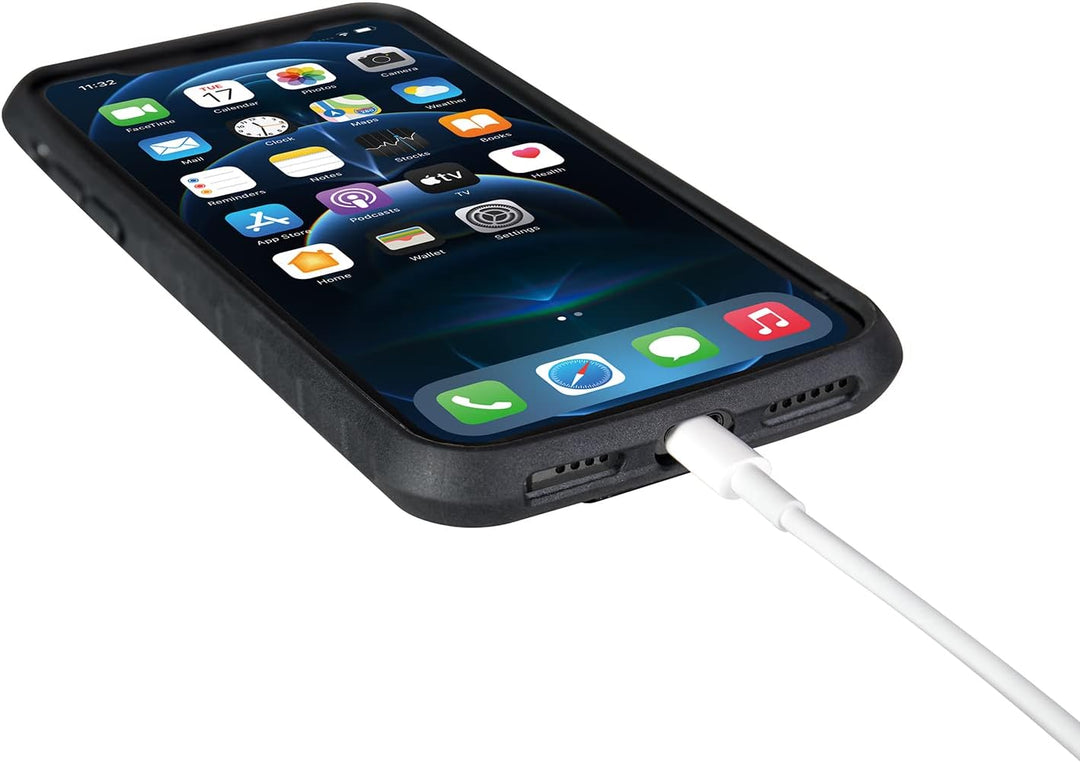 Topeak iPhone-Halterung+Case RideCase für iPhone 12 Pro Max, Black/Gray, mit Halter aus Aluminium un
