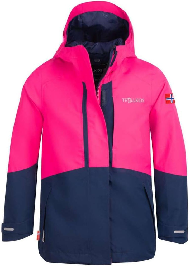 Trollkids Mädchen Jacke Skaland 152 Marineblau/Magenta, 152 Marineblau/Magenta