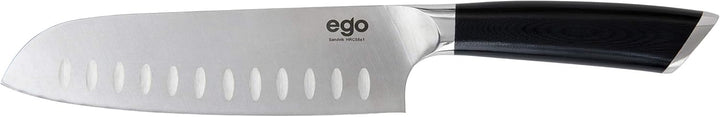 Wilfa EGO Sandvik Santokumesser - 18cm lange Klinge, aus hochwertigem Sandvik12C27 Messerstahl, Klin