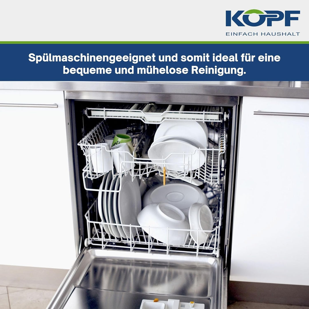 Kopf Topfset Merkur aus Edelstahl - Induktionstöpfe mit Schüttrand, Literskala und Glasdeckel – 6-te