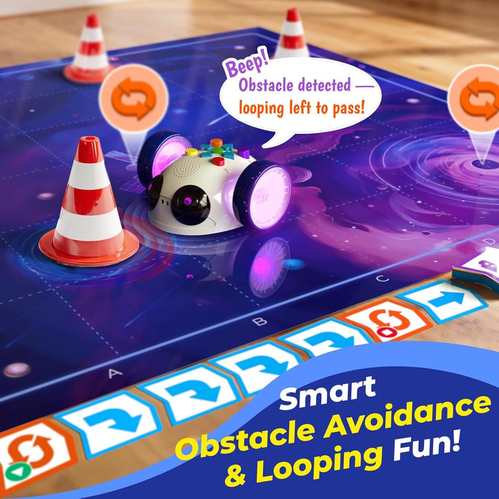 Apitor Robot Wheels - Programmierbarer Roboter Für Kinder ab 5+, STEM-Lernspielzeug mit Bildschirmfr