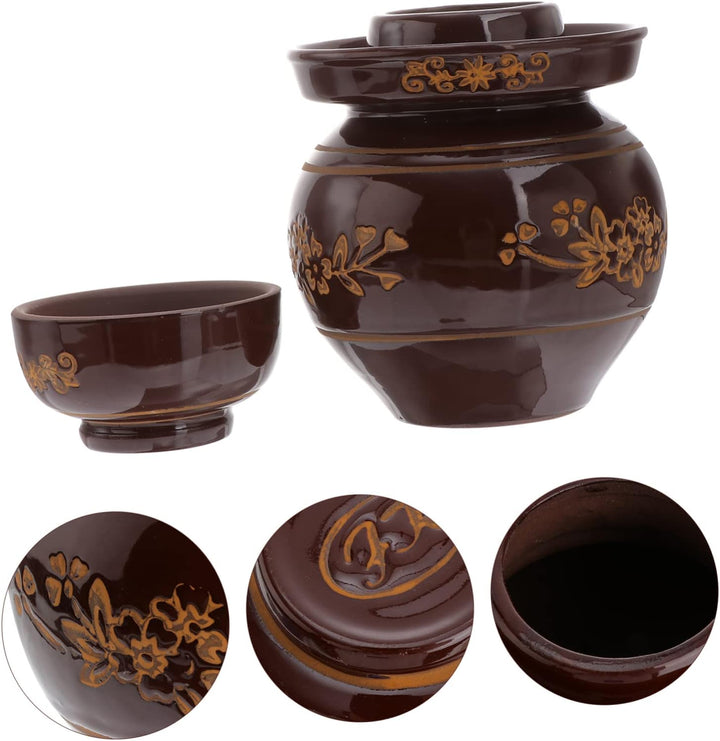 STOBAZA 1stk Kimchi-Altar Glasgefäss Mit Deckel Gefässhaltung Sauerkraut Jar. Grosse Gurkengläser Mi