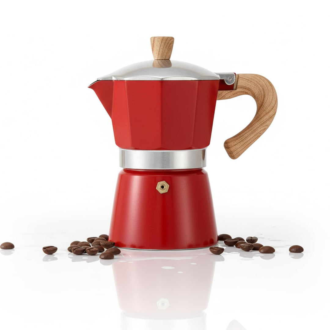 Espressokanne（300ml）Aluminium Mokkakanne，Espresso Kaffeekanne zur Zubereitung von Italienischen Espr