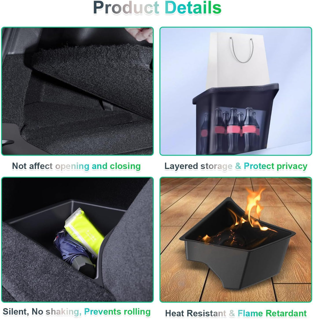 GAFAT Neu Tesla Model 3 Highland 2024 2025 Kofferraum Organizer, TPE Wasserdicht Kofferraum Aufbewah