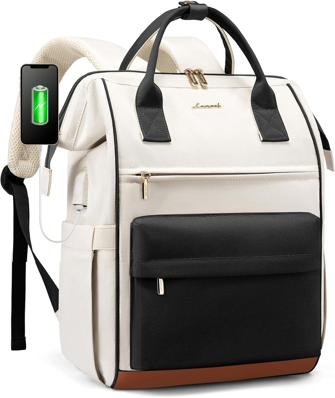 LOVEVOOK Rucksack Damen, 17 Zoll Laptop Arbeitstasche Reiserucksack Schulrucksack Gross, Wasserdicht