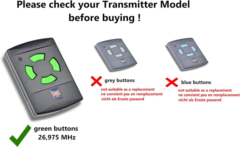 Hörmann Handsender HSM4 26,975 MHz HSM 4