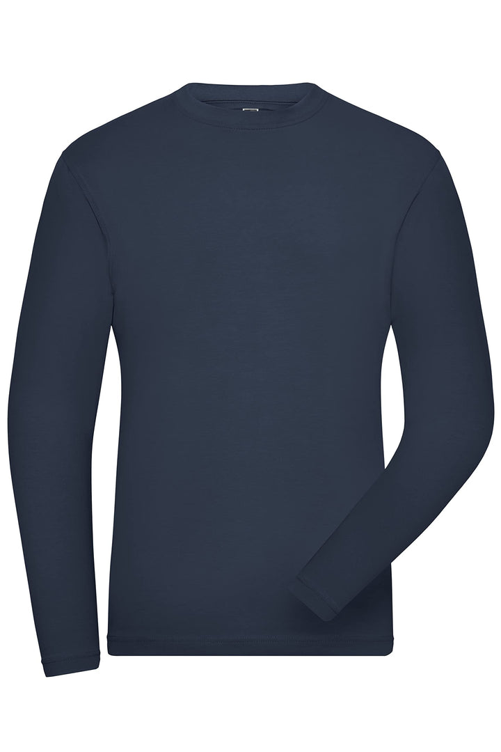 James & Nicholson Herren Bio Workwear Long-Stretch - Langarm Shirt aus Bio-Baumwolle mit Elasthan Na