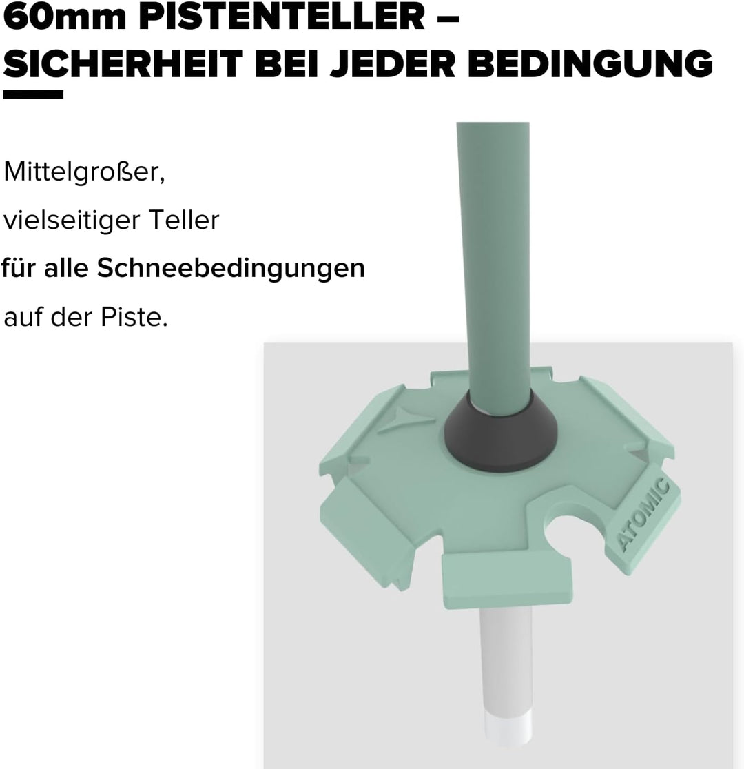 ATOMIC CLOUD Skistöcke - Hochwertiger Aluminium-Skistock - Ergonomischer Griff für mehr Grip - Stock