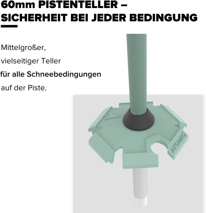 ATOMIC CLOUD Skistöcke - Hochwertiger Aluminium-Skistock - Ergonomischer Griff für mehr Grip - Stock