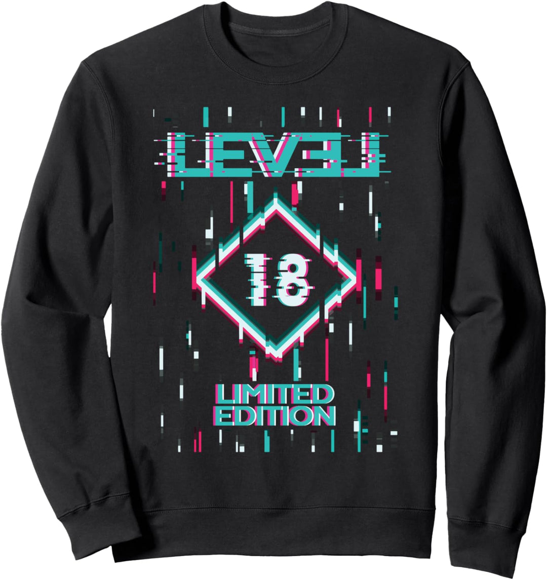 18. Geburtstag Level 18 Jahre Limited Edition Gaming Gamer Sweatshirt