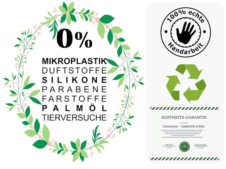 Carenesse Aleppo Seifen Paket Premium Quality 5 Stück 45% Olivenöl 55% Lorbeeröl original Olivenölse