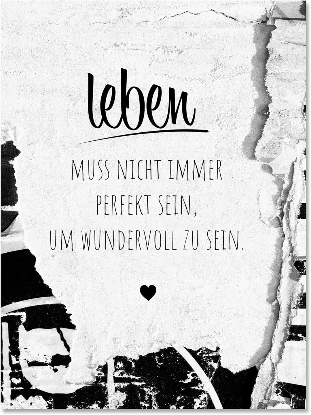 wandmotiv24 Leinwandbild Motivation, 40x30cm, Hochformat, Leben, Deko, Bilder auf Leinwand, Wanddeko