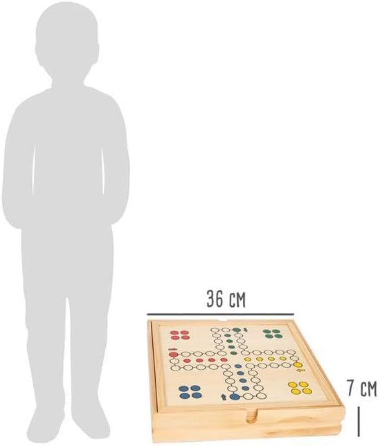 Small Foot Spielesammlung, mit 20 klassischen Gesellschaftsspielen in massiver Holzkiste, ab sechs J
