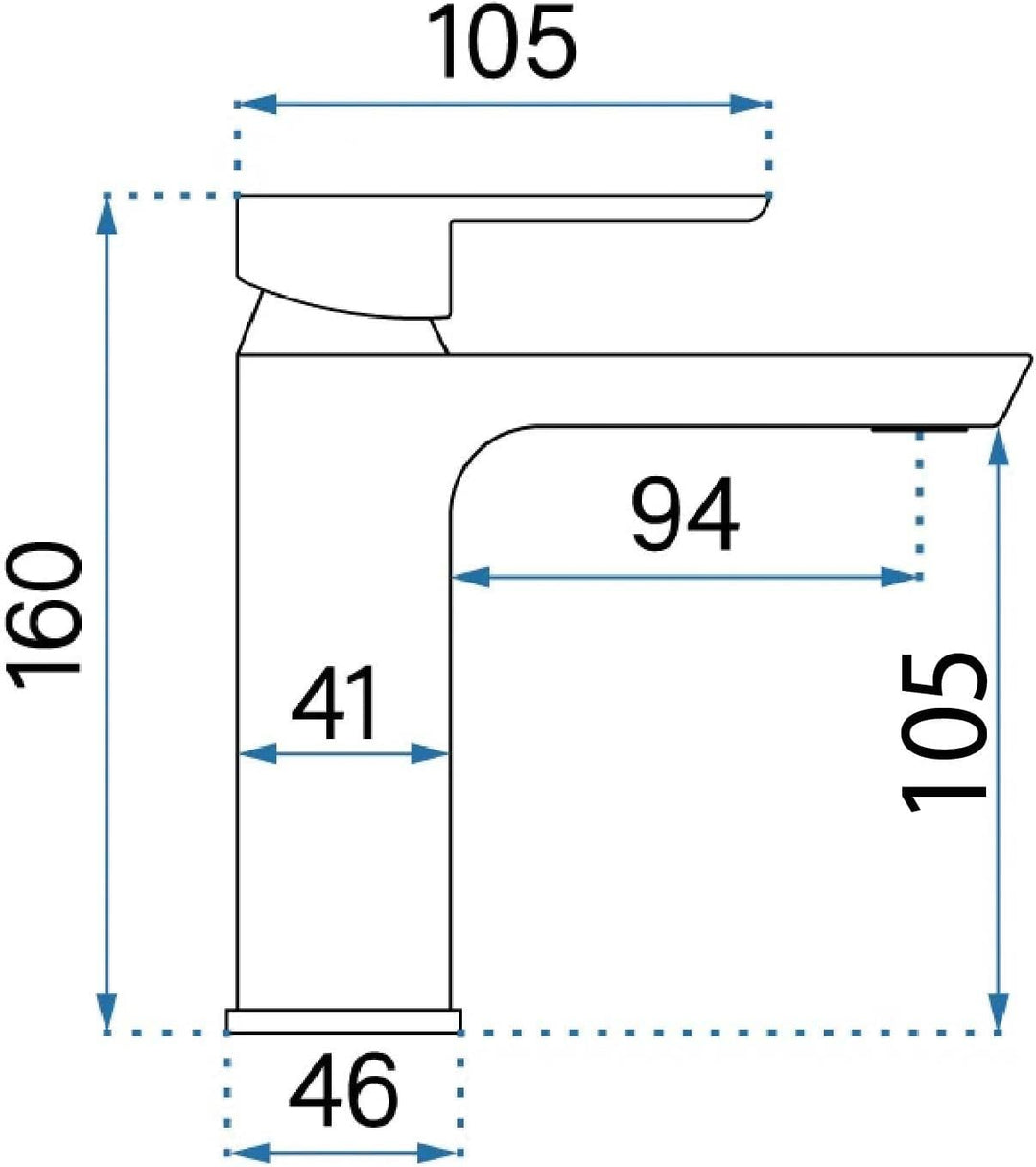 Rea Waschtischarmatur ARGUS BRUSH GOLD HIGH Wasserhahn Bad Badarmatur aus Messing Armatur für Waschb